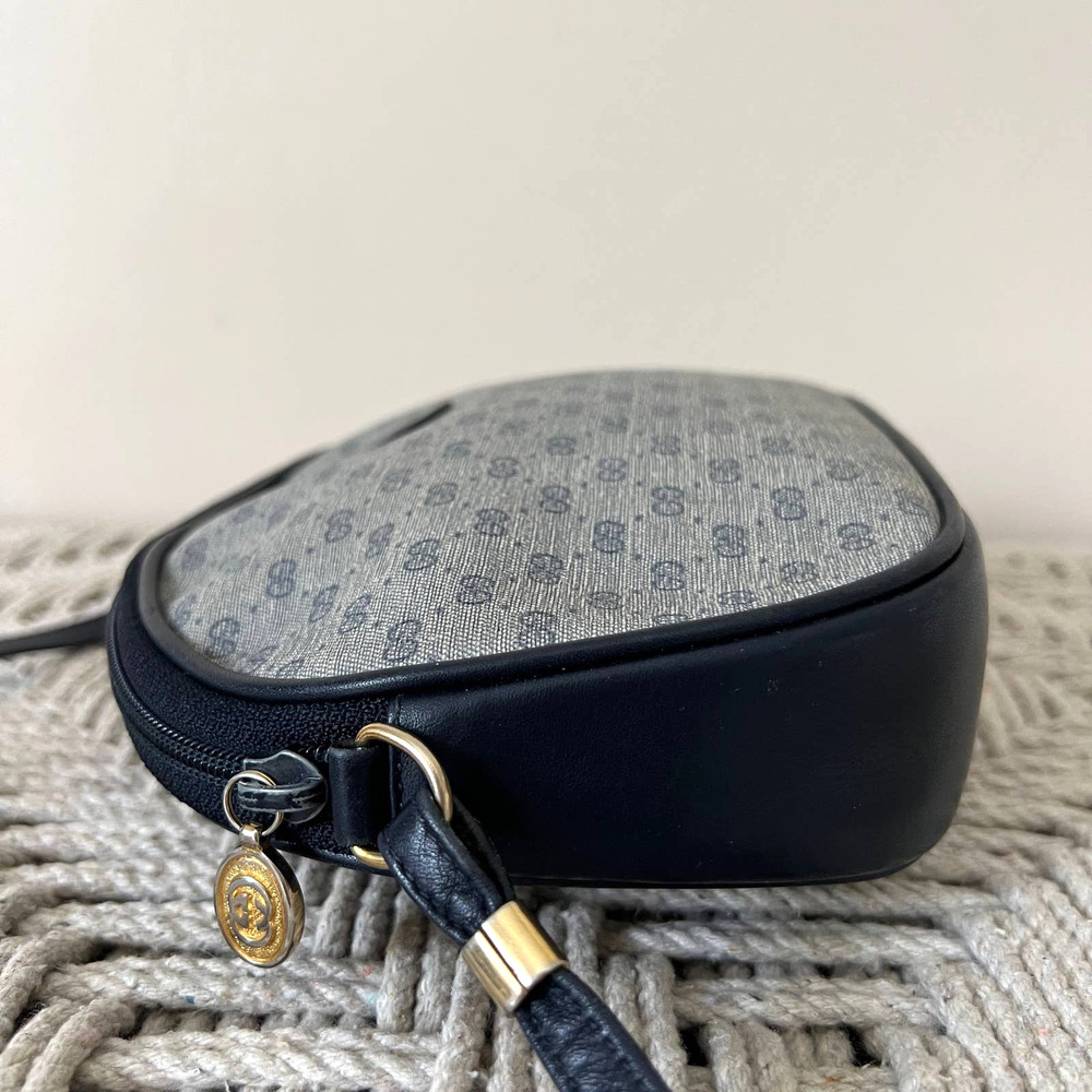 GUCCI GG Plus Navy Canvas and Leather Crossbody Bag - Picture 8 of 16